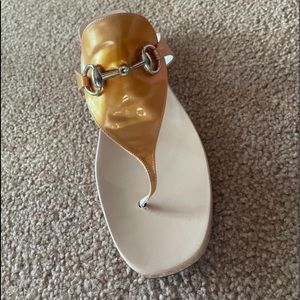 Gucci wooden platform sandals